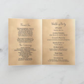 Luxury white gold chic sequins Wedding Program プログラム (内部)