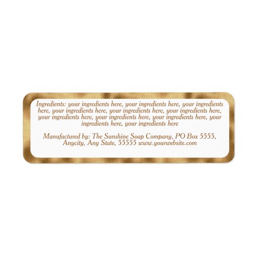 Luxury white gold cosmetics jar ingredients label  ラベル (正面)