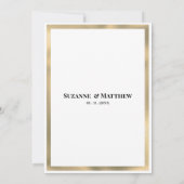 Luxury white gold glitter drips RSVP 招待状 (裏面)