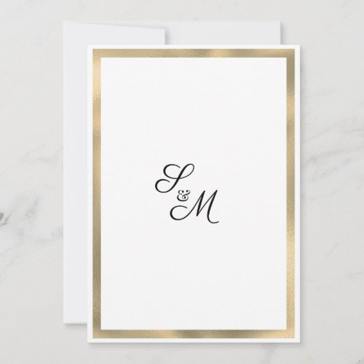 Luxury white gold glitter drips Save the Date 招待状 (裏面)