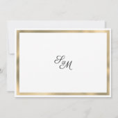 Luxury white gold glitter drips Thank You 招待状 (裏面)