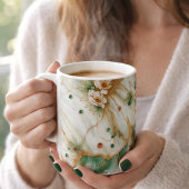 Luxury White &Gold & green Marble Coffee Mug – コーヒーマグカップ