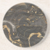 Luxury White & Gold Marble Coaster – Elegant Aesth コースター (正面)