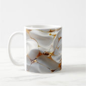 Luxury White & Gold Marble Coffee Mug – Elegant Ae コーヒーマグカップ (左)