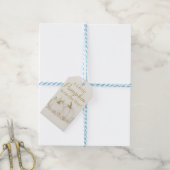 Luxury White & Gold Pumpkin Baby Shower Napkin ギフトタグ (より糸付き)
