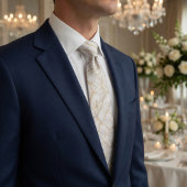 Luxury White Marble and Liquid Gold Veins ネクタイ