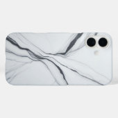 Luxury White Marble Case - Elegant Black Fluid  Case-Mate iPhoneケース (裏面 (横))