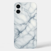 Luxury White Marble Case - Elegant Blue & Grey  Case-Mate iPhoneケース (裏面)