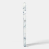 Luxury White Marble Case - Elegant Blue & Grey  Case-Mate iPhoneケース (裏面 / 左)