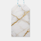 Luxury White Marble Gold Monogram Real Estate ギフトタグ (裏面)
