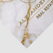 Luxury White Marble Gold Monogram Real Estate 薄葉紙 (詳細)