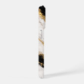 Luxury White Marble Gold Vein Phone Case iPhoneケース (右側面)