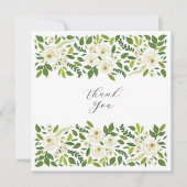 Luxury White Rose Floral Frame  カード (正面)