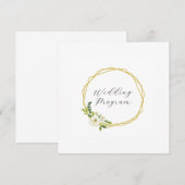 Luxury White Rose Floral Frame  プログラム (正面/裏面)