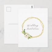 Luxury White Rose Floral Frame  ポストカード (正面/裏面)