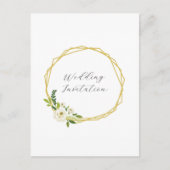 Luxury White Rose Floral Frame  ポストカード (正面)