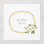 Luxury White Rose Floral Frame  メニュー (正面)