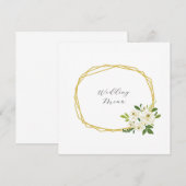 Luxury White Rose Floral Frame  メニュー (正面/裏面)
