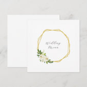 Luxury White Rose Floral Frame  メニュー (正面/裏面)