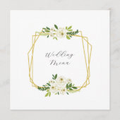 Luxury White Rose Floral Frame  メニュー (正面)