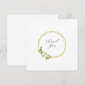 Luxury White Rose Floral Frame  招待状 (正面/裏面)