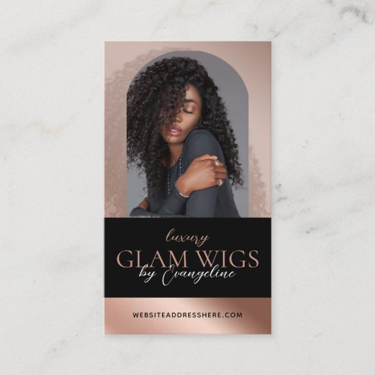 Luxury Wig Hair Studio Arch Luxe Photo Black Rose 名刺 (正面)