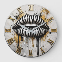 Luxury Zebra Lip Modern Fashion Art Decor