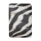 Luxury Zebra Print Elegant Black & White Faux Fur バスマット (正面縦)