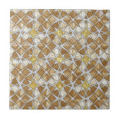 Luxury Zellige Moroccan Mosaic Pattern Beige Cream タイル (正面)