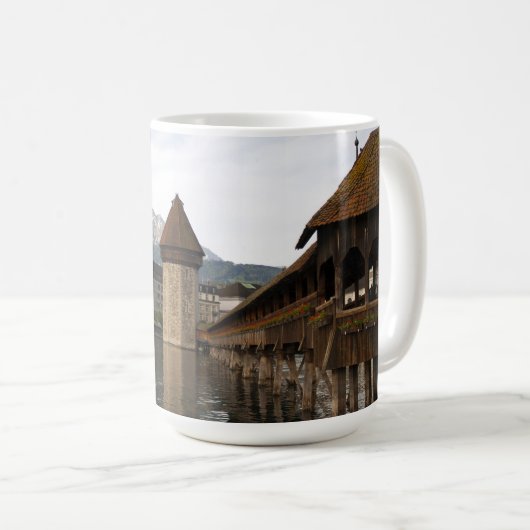 Luzern Kappelbrücke Kaffeetasse マグカップ (正面右)