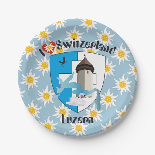 Luzern Schweiz Suisse Svizzera Pappteller ペーパープレート (正面)