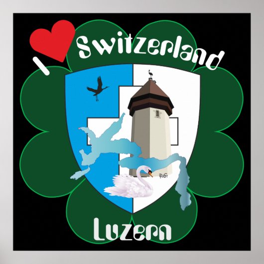 Luzern Schweiz Switzerland Poster ポスター (正面)