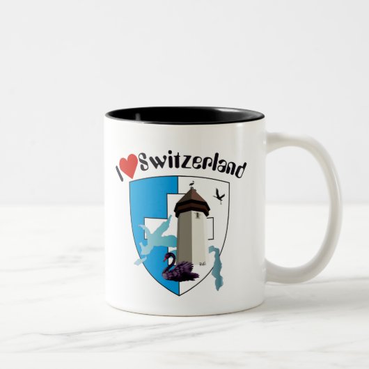 Luzern Schweiz Tasse ツートーンマグカップ (右)