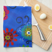 LVのお洒落な花I キッチンタオル (四つ折り)