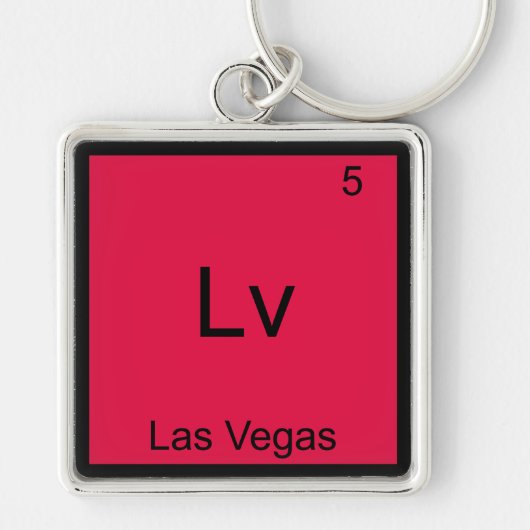 Lv - ラスベガス市 化学元素記号Tシャツ キーホルダー (正面)