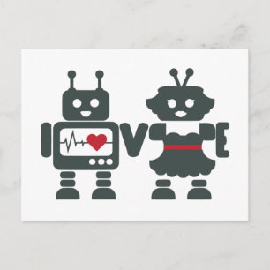 LV - ロボット - 愛 ポストカード