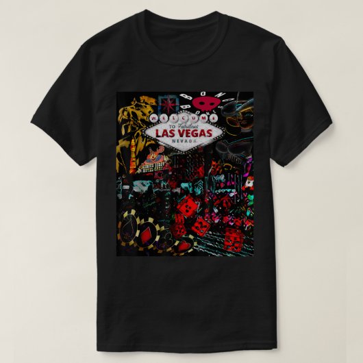 LV Nightlife Distressed Design Bong Bones Apparel Tシャツ (デザイン正面)