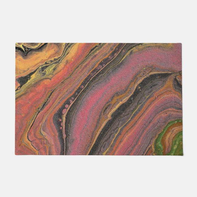 Lvin 3抽象芸術ドアマユニークットの習慣 ドアマット (正面)