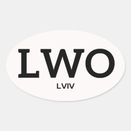 Lviv IATAシール1 楕円形シール