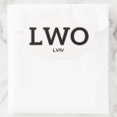 Lviv IATAシール1 楕円形シール (バッグ)