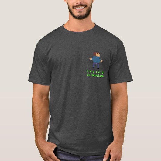 Lvl 10 Go開発者 Tシャツ (正面)