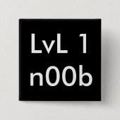 LvL 1n00b 缶バッジ (正面)