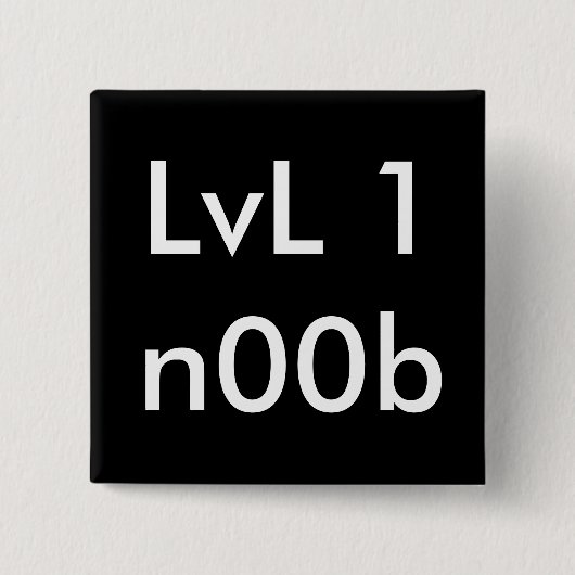 LvL 1n00b 缶バッジ (正面)