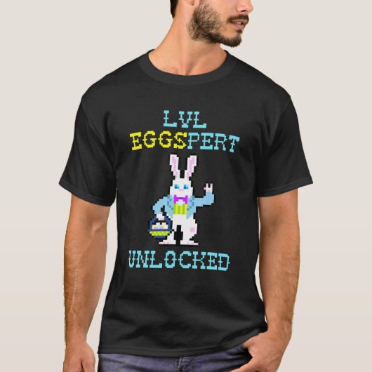 LVL Eggspertロック解除ゲームおもしろい用卵狩り復活装置 Tシャツ (正面)