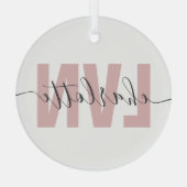 LVNライセンスパーソナライズされた職業ナースシック ガラスオーナメント (裏面)