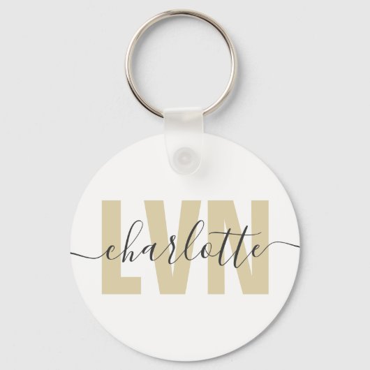 LVNライセンスパーソナライズされた職業ナースシック キーホルダー (正面)