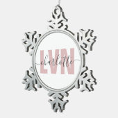 LVNライセンスパーソナライズされた職業ナースシック スノーフレークピューターオーナメント (右)