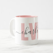 LVNライセンスパーソナライズされた職業ナースシック ツートーンマグカップ (正面左)