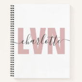 LVNライセンスパーソナライズされた職業ナースシック ノートブック (正面)