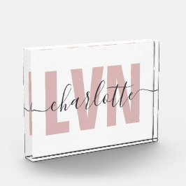 LVNライセンスパーソナライズされた職業ナースシック フォトブロック